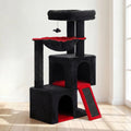 Arbre à chat noir - Double niche et rampe