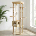 Arbre à chat en bois - Tour avec capsule transparente