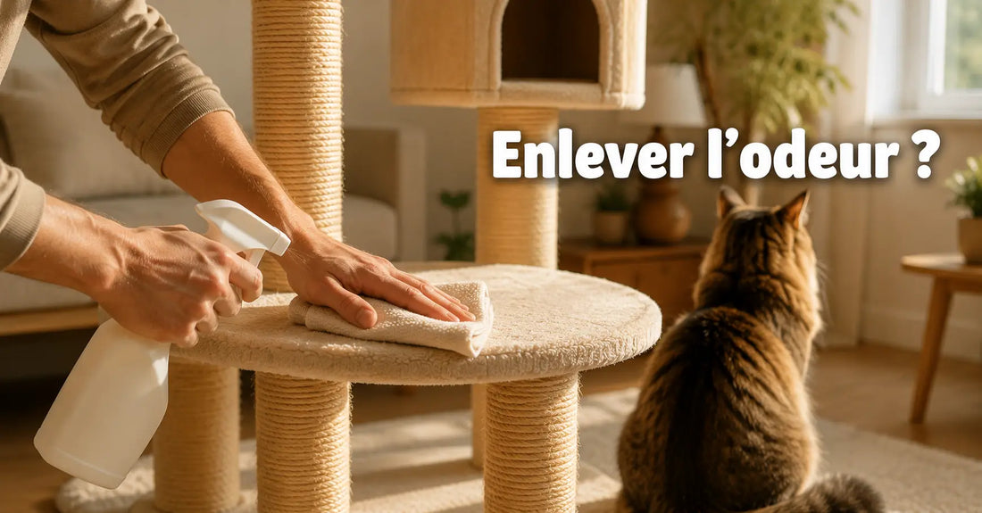 Comment enlever l'odeur de pipi de chat sur un arbre à chat ?