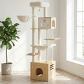 Arbre à chat en bois design 7 niveaux multi-chats