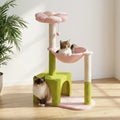Arbre à chat fleur avec hamac suspendu et plateforme