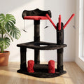 Arbre à chat noir - Design gothique avec perchoir