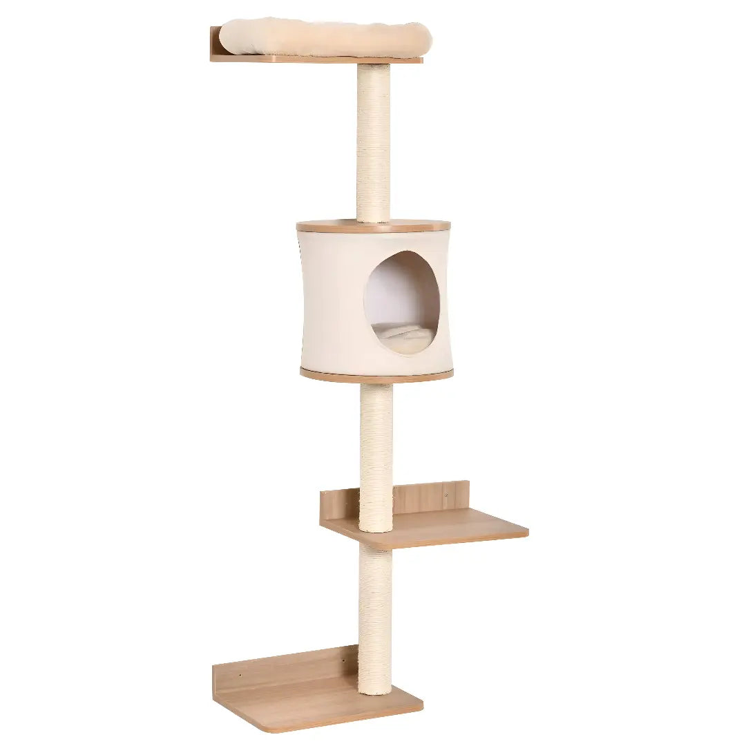 arbre a chat-vertical moderne plateformes avec un fond blanc